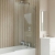 Delphi Vision Chrome Wall Hinged Bath Screen 1400mm x 782mm - 5mm Glass | Thumbnail Image