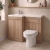 Delphi City 1100mm 2-Door L-Shaped Toilet and Basin Bathroom Furniture Combination Unit | Thumbnail Image