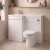 Delphi City 1100mm 2-Door L-Shaped Toilet and Basin Bathroom Furniture Combination Unit | Thumbnail Image