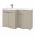 Delphi City 1200mm 2-Door L-Shaped Toilet and Basin Bathroom Furniture Combination Unit | Thumbnail Image