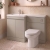 Delphi City 1200mm 2-Door L-Shaped Toilet and Basin Bathroom Furniture Combination Unit | Thumbnail Image