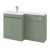 Delphi City 1200mm 2-Door L-Shaped Toilet and Basin Bathroom Furniture Combination Unit | Thumbnail Image