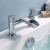 Delphi Whitby Chrome Pillar Mounted Bath Filler Tap | Thumbnail Image