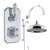 Delphi Windsor Chrome Dual Concealed Shower Set with Large Drencher Head and Slide Rail Kit | Thumbnail Image
