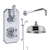Delphi Windsor Chrome Dual Concealed Shower Set with Fixed Head and Slide Rail Kit | Thumbnail Image