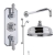 Delphi Windsor Chrome Triple Concealed Shower Set with Fixed Head and Slide Rail Kit | Thumbnail Image