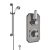 Delphi Windsor Brushed Pewter Dual Concealed Shower Set with Slide Rail Kit | Thumbnail Image