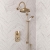 Delphi Windsor Brushed Brass Dual Concealed Shower Set with Large Drencher Head and Slide Rail Kit | Thumbnail Image