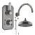 Delphi Windsor Brushed Pewter Dual Concealed Shower Set with Large Drencher Head and Slide Rail Kit | Thumbnail Image