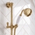 Delphi Windsor Brushed Brass Triple Concealed Shower Set with Large Drencher Head and Slide Rail Kit | Thumbnail Image