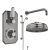 Delphi Windsor Brushed Pewter Dual Concealed Shower Set with Fixed Head and Slide Rail Kit | Thumbnail Image