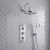 Delphi Windsor Chrome Triple Concealed Shower Set with Large Drencher Head and Handset | Thumbnail Image