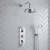 Delphi Windsor Chrome Triple Concealed Shower Set with Fixed Head and Handset | Thumbnail Image