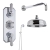Delphi Windsor Chrome Triple Concealed Shower Set with Fixed Head and Handset | Thumbnail Image