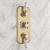 Delphi Windsor Brushed Brass Triple Concealed Shower Set with Large Drencher Head and Slide Rail Kit | Thumbnail Image
