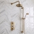 Delphi Windsor Brushed Brass Triple Concealed Shower Set with Fixed Head and Slide Rail Kit | Thumbnail Image