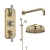 Delphi Windsor Brushed Brass Triple Concealed Shower Set with Fixed Head and Slide Rail Kit | Thumbnail Image