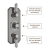 Delphi Windsor Brushed Pewter Triple Concealed Shower Set with Fixed Head and Slide Rail Kit | Thumbnail Image