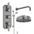 Delphi Windsor Brushed Pewter Triple Concealed Shower Set with Fixed Head and Slide Rail Kit | Thumbnail Image