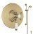 Delphi Windsor Brushed Brass Dual Concentric Concealed Shower Set with Slide Rail Kit | Thumbnail Image