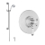 Delphi Windsor Chrome Dual Concentric Concealed Shower Set with Slide Rail Kit | Thumbnail Image