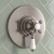 Delphi Windsor Brushed Pewter Dual Concentric Concealed Shower Set with Slide Rail Kit | Thumbnail Image