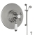 Delphi Windsor Brushed Pewter Dual Concentric Concealed Shower Set with Slide Rail Kit | Thumbnail Image