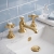 Delphi Windsor Crosshead Brushed Brass 3-Hole Basin Mixer Tap (inc Pop-Up Waste) | Thumbnail Image