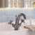 Delphi Windsor Crosshead Brushed Pewter Mono Basin Mixer Tap (inc Pop-Up Waste) | Thumbnail Image
