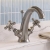 Delphi Windsor Crosshead Brushed Pewter Mono Basin Mixer Tap (inc Pop-Up Waste) | Thumbnail Image