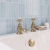Delphi Windsor Crosshead Brushed Brass Bath Hot and Cold Taps Pair | Thumbnail Image