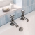 Delphi Windsor Crosshead Brushed Pewter Bath Hot and Cold Taps Pair | Thumbnail Image