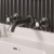Delphi Windsor Crosshead Brushed Pewter 3-Hole Wall Mounted Basin Mixer Tap | Thumbnail Image