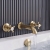 Delphi Windsor Crosshead Brushed Brass 3-Hole Wall Mounted Bath Filler Tap | Thumbnail Image