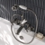 Delphi Windsor Crosshead Brushed Pewter Wall Mounted Bath Shower Mixer Tap | Thumbnail Image
