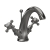 Delphi Windsor Crosshead Brushed Pewter Mono Basin Mixer Tap (inc Pop-Up Waste) | Thumbnail Image