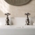 Delphi Windsor Crosshead Brushed Pewter Basin Hot and Cold Taps Pair | Thumbnail Image