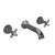 Delphi Windsor Crosshead Brushed Pewter 3-Hole Wall Mounted Bath Filler Tap | Thumbnail Image
