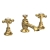 Delphi Windsor Crosshead Brushed Brass 3-Hole Basin Mixer Tap (inc Pop-Up Waste) | Thumbnail Image