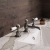Delphi Windsor Lever Brushed Pewter 3-Hole Basin Mixer Tap (inc Pop-Up Waste) | Thumbnail Image