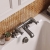 Delphi Windsor Lever Brushed Pewter Pillar Mounted Bath Filler Tap | Thumbnail Image