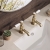 Delphi Windsor Lever Brushed Brass Basin Hot and Cold Taps Pair | Thumbnail Image