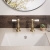 Delphi Windsor Lever Brushed Brass Basin Hot and Cold Taps Pair | Thumbnail Image