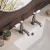 Delphi Windsor Lever Brushed Pewter Basin Hot and Cold Taps Pair | Thumbnail Image