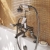 Delphi Windsor Lever Brushed Pewter Pillar Mounted Bath Shower Mixer Tap | Thumbnail Image