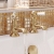 Delphi Windsor Lever Brushed Brass Bath Hot and Cold Taps Pair | Thumbnail Image