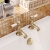 Delphi Windsor Lever Brushed Brass Bath Hot and Cold Taps Pair | Thumbnail Image