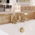 Delphi Windsor Lever Brushed Brass Bath Hot and Cold Taps Pair | Thumbnail Image