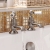 Delphi Windsor Lever Brushed Pewter Bath Hot and Cold Taps Pair | Thumbnail Image