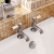 Delphi Windsor Lever Brushed Pewter Bath Hot and Cold Taps Pair | Thumbnail Image